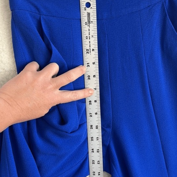 Dress the Population Pants Womens XXS‎ Blue Ashton Wide Leg Split Hem - Picture 7 of 13